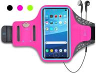 📱 versatile tiflook running armband for samsung galaxy s10e s9 s8 s7 a01 a10e j3 j2 iphone 13 12 11 pro x xs se 8 7 6s 6 5s 5c 5 - hot pink arm band phone holder for jogging, fitness, sports, and workouts logo