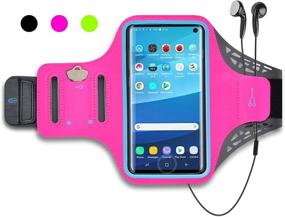 img 4 attached to 📱 Versatile Tiflook Running Armband for Samsung Galaxy S10e S9 S8 S7 A01 A10e J3 J2 iPhone 13 12 11 Pro X XS SE 8 7 6S 6 5S 5C 5 - Hot Pink Arm Band Phone Holder for Jogging, Fitness, Sports, and Workouts