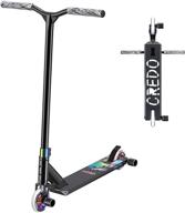 credo street pro scooter: perfect stunt scooter for boys, girls, and teens - suitable for all riders (c7-black/neo) logo