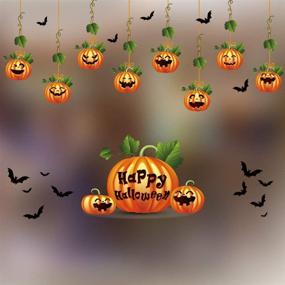 img 4 attached to 🎃 Хэллоуинские наклейки на окно с изображением тыковок - наклейки ОНДИ для окон, стеклянных стен, вечеринок, статические наклейки (Хэллоуин 3)