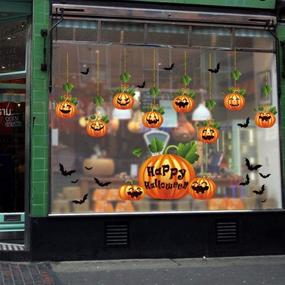 img 3 attached to 🎃 Halloween Window Clings Decorations Stickers - ONDY Halloween Pumpkin Decals for Windows, Glass Walls, Party Ornaments Static Stickers (Halloween 3)