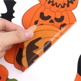 img 2 attached to 🎃 Halloween Window Clings Decorations Stickers - ONDY Halloween Pumpkin Decals for Windows, Glass Walls, Party Ornaments Static Stickers (Halloween 3)