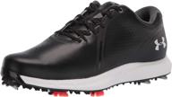 under armour charged black white men's shoes logo