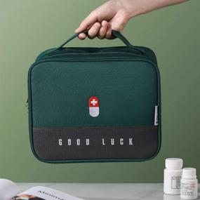 img 1 attached to Enhanced Zippered Medication Organizer: Emergency Embroidered Occupational Health & Safety Products