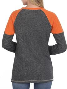 img 1 attached to 👚 Stylish Womens Crewneck Sweatshirts: Color Block Long Sleeve Tunic Tops for a Casual and Chic Look