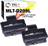 🖨️ high yield 2-pack tg imaging 209l compatible toner cartridges - mlt-d209l - 2xblack combo set - for ml-2855 scx-4824 scx-4826 scx-4828 printer logo