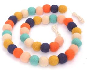 img 4 attached to 🎉 Glaciart One Felt Ball Garland - 12ft Pom Pom Garland - 40 Balls - Vibrant Arizona Colors - Ideal for Nursery, Parties, and Photos
