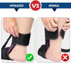 img 2 attached to 2021 Upgraded Purple Night Splint for Plantar Fasciitis, AiBast Adjustable Ankle Brace Foot Drop Orthotic Support for Arch Foot Pain, Achilles Tendonitis, Women, Men