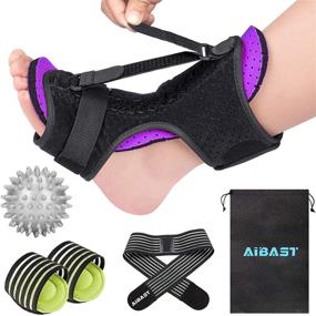 img 4 attached to 2021 Upgraded Purple Night Splint for Plantar Fasciitis, AiBast Adjustable Ankle Brace Foot Drop Orthotic Support for Arch Foot Pain, Achilles Tendonitis, Women, Men