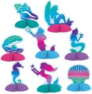 🧜 enchanting mermaid mini centerpieces: captivating holiday display in pink, purple, and blue logo