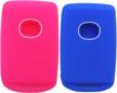 ezzy auto blue and rose silicone rubber key fob case key cover key jacket skin protector fit for cx-5 cx-9 logo