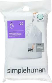 img 1 attached to 🗑️ Extra Strong simplehuman Code U Custom Fit Liners - 55L / 14.5 Gal Trash Bags - 3 Refill Packs (60 Count)