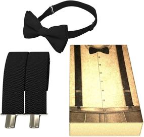 img 3 attached to 👶 Adorable Kids Suspenders Set with Bow Tie for Babies & Toddlers by Bow Tie House