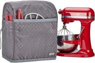 🔒 protective quilted dust cover with pockets for kitchenaid bowl lift 5-8 quart mixers - grey (patent design) логотип
