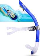 🏊 lap swimming snorkel for adults – advanced snorkeling gear for training in pools and open water. center mount silicone mouthpiece with one-way purge valve – focevi swim snorkel. logo
