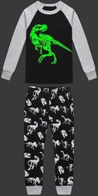 img 3 attached to Dinosaurs Pajamas Christmas Children Jammies Boys' Clothing via Sleepwear & Robes