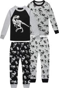 img 4 attached to Dinosaurs Pajamas Christmas Children Jammies Boys' Clothing via Sleepwear & Robes