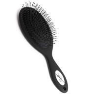 the hair shop's detangling brush: 909 ergonomic detangler brush for dry or wet hair extensions – gentle combing and gliding for natural and curly hair, suitable for men & women logo