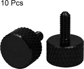 img 3 attached to 🔩 10pcs Black Knurled Thumb Screws M3x8mm Fully Threaded for Computer PC Graphics Card