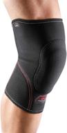 mcdavid knee pad with thick gel insert and compression sleeve for impact absorption, support, and protection – ideal for wrestling, volleyball, lacrosse, gardening, home work. left or right knee. sorbothane sponge inside. логотип