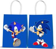 🦔 ultimate sonic the hedgehog party goody bag set: 12 pcs birthday decorations & supplies logo