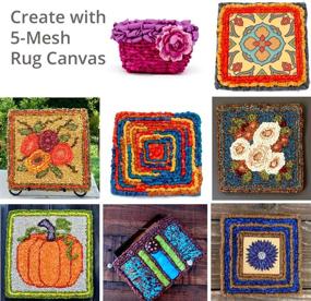 img 1 attached to 🧶 Premium Rug Hooking Mesh Canvas - 5 Mesh (40" x 60") with Complimentary Pattern