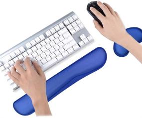 img 1 attached to Poualss Memory Foam Set Keyboard And Mouse Wrist Pad Rest