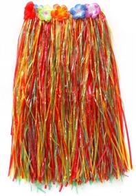 img 1 attached to 🌺 CISMARK Elastic Hawaiian Dancer Grass Girls' Clothing: Vibrant and Comfy Wear for Young Performers