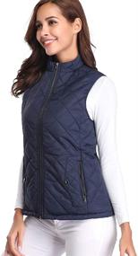 img 3 attached to Fuinloth Womens Padded Lightweight Quilted Women's Clothing and Coats, Jackets & Vests