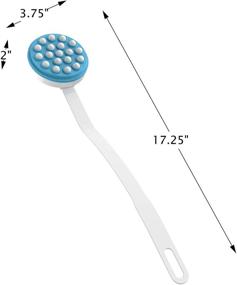 img 3 attached to 🌊 Blue Remedy Lotion Applicator and Massager – Handheld Long Handled Easy Reach Roll-On Dispenser for Sunscreen, Cream, Shower Gel on Back, Legs and Feet, 3 x 1.5 x 2 Inches