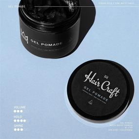 img 2 attached to 💇 Hair Craft Co. Pomade 4oz - Semi-Matte Finish Shine - Original Hold Medium Strength (Gel) – Men’s Styling Product, Barber Approved - Water Based/Soluble - Scented for the Boss - Ideal for Straight, Thick, and Wavy Hair