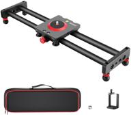 neewer 16''/40cm carbon fiber camera slider with 4 bearings - compatible with iphone 13, android phones, and mirrorless cameras - supports up to 2.2lbs/1kg logo