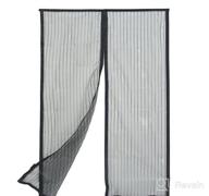 img 1 attached to 🚪 AUGO Magnetic Screen Door: Self Sealing, Heavy Duty, Hands-Free Mesh Partition - Keeps Bugs Out | Pet & Kid Friendly | 38" x 83" | Patent Pending Keep Open Feature review by Barbara Simmons