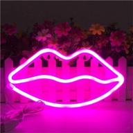 💋 neon lip shaped led art decorative lights wall decor for children baby room, christmas wedding party decoration (pink) логотип