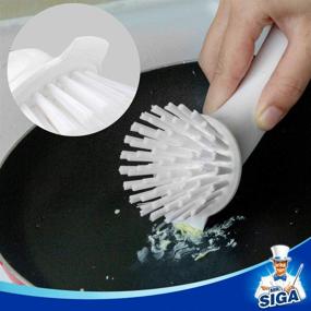 img 1 attached to 🧽 MR.SIGA Pot and Pan Cleaning Brush - 2 Pack