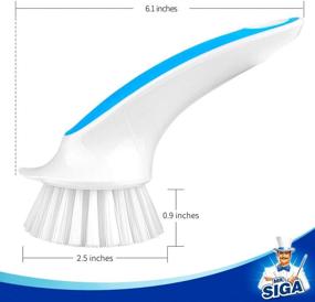 img 3 attached to 🧽 MR.SIGA Pot and Pan Cleaning Brush - 2 Pack