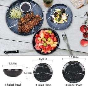 img 1 attached to 🍽️ Durable and Unbreakable Wandering Nature Dinnerware: Perfect for Dishwasher Use