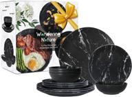 🍽️ durable and unbreakable wandering nature dinnerware: perfect for dishwasher use logo