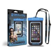 seawag wp case 5.7: waterproof phone case with ipx8 certificate - black blue, unisex waterproof case 5.7 logo