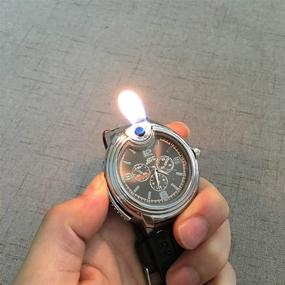 img 1 attached to 🕰️ Познайте время Крутые и Уникальные Часы-зажигалки для мужчин - Новейшие заправляемые бутановые зажигалки