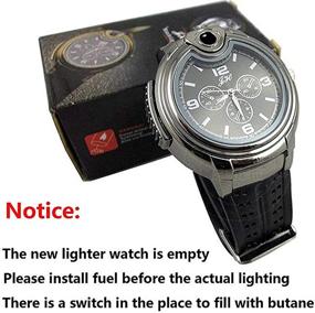 img 3 attached to 🕰️ DiscoverTime Cool and Unique Cigar Lighter Watch for Men - Novelty Refillable Butane Cigarette Lighters