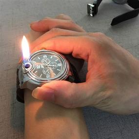 img 2 attached to 🕰️ Познайте время Крутые и Уникальные Часы-зажигалки для мужчин - Новейшие заправляемые бутановые зажигалки