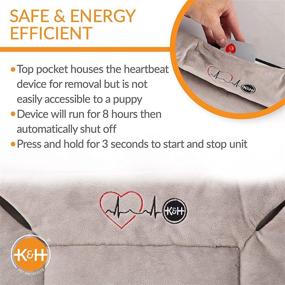 img 1 attached to 🐶 K&amp;H Pet Products Mother’s Heartbeat Crate Pad for Dogs and Puppies (Fleece or Water-Resistant) - Enhance Dog Anxiety Relief
