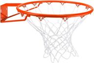 🏀 crown sporting goods stainless steel basketball rim - free all weather net included, standard size 18, orange логотип