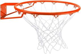 img 4 attached to 🏀 Crown Sporting Goods Stainless Steel Basketball Rim - Free All Weather Net Included, Standard Size 18, Orange