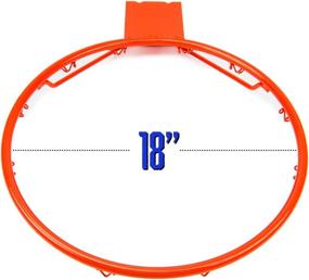 img 1 attached to 🏀 Crown Sporting Goods Stainless Steel Basketball Rim - Free All Weather Net Included, Standard Size 18, Orange