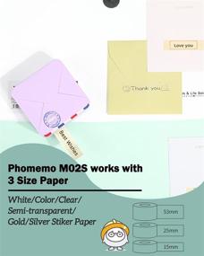 img 3 attached to 🖨️ Phomemo Pocket Printer: Bluetooth Inkless Mini Phone Printer for DIY Creation, Photo Printing, Study Notes - 300dpi, Total 6 Rolls Paper, Purple