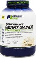 high-performance weight gainer - muscle recovery and rebuilding formula - fortified with l-glutamine – 50g protein powerhouse - creatine boost - fiber infused - digestive enzymes - vanilla bean ice cream flavor - 6-pound tub logo