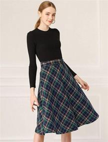 img 3 attached to 👗 Vintage Tartan Belted Skirts for Women: Allegra Women's Clothing