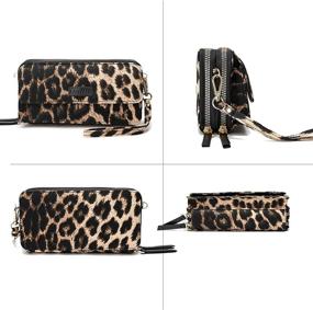 img 1 attached to Crossbody Wallet Blocking Shoulder Wristlet Women's Handbags & Wallets for Crossbody Bags